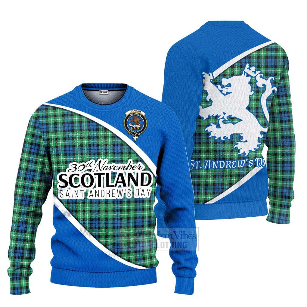 Tartan Vibes Clothing Graham Family Crest Tartan Knitted Sweater Celebrate Saint Andrew's Day in Style