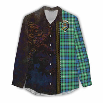 Graham Tartan Family Crest Women's Casual Shirt Alba Gu Brath Be Brave Lion Ancient Style Female - Tartan Vibes Clothing