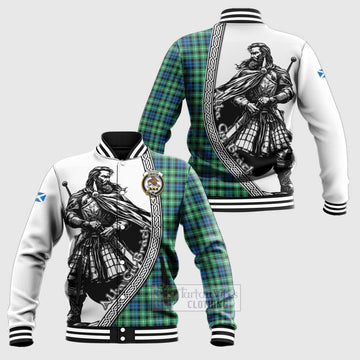 Graham Tartan Clan Crest Baseball Jacket with Highlander Warrior Celtic Style