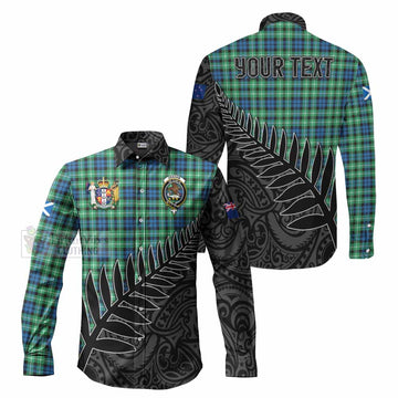 Graham Crest Tartan Long Sleeve Button Shirt with New Zealand Silver Fern Half Style