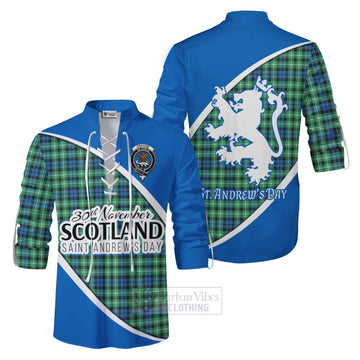 Graham Family Crest Tartan Ghillie Kilt Shirt Celebrate Saint Andrew's Day in Style