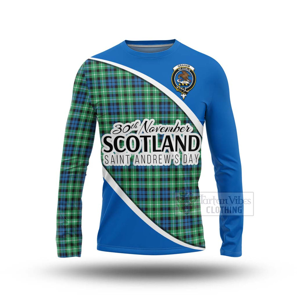 Tartan Vibes Clothing Graham Family Crest Tartan Long Sleeve T-Shirt Celebrate Saint Andrew's Day in Style