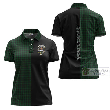 Graham Tartan Women's Polo Shirt with Family Crest and Half Of Me Style