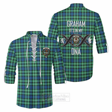 Graham Tartan Ghillie Kilt Shirt with Family Crest DNA In Me Style