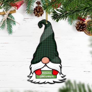 Graham Gnome Christmas Ornament with His Tartan Christmas Hat