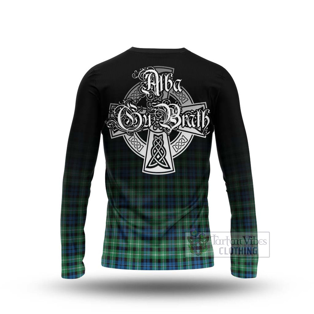 Tartan Vibes Clothing Graham Tartan Long Sleeve T-Shirt Featuring Alba Gu Brath Family Crest Celtic Inspired