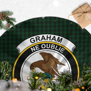 Graham Tartan Christmas Tree Skirt with Family Crest