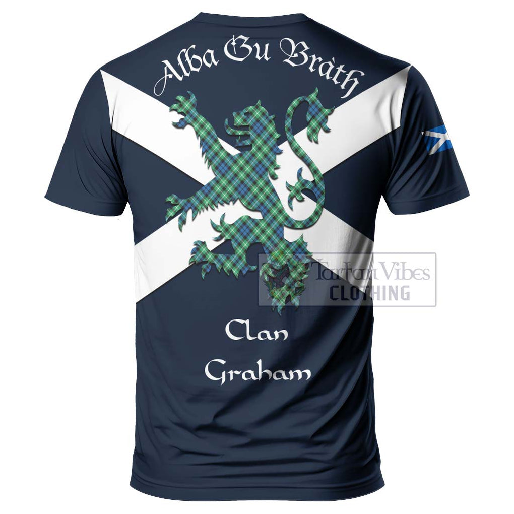 Tartan Vibes Clothing Graham Tartan Lion Rampant T-Shirt – Proudly Display Your Heritage with Alba Gu Brath and Clan Name