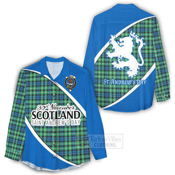 Graham Family Crest Tartan Women's Casual Shirt Celebrate Saint Andrew's Day in Style