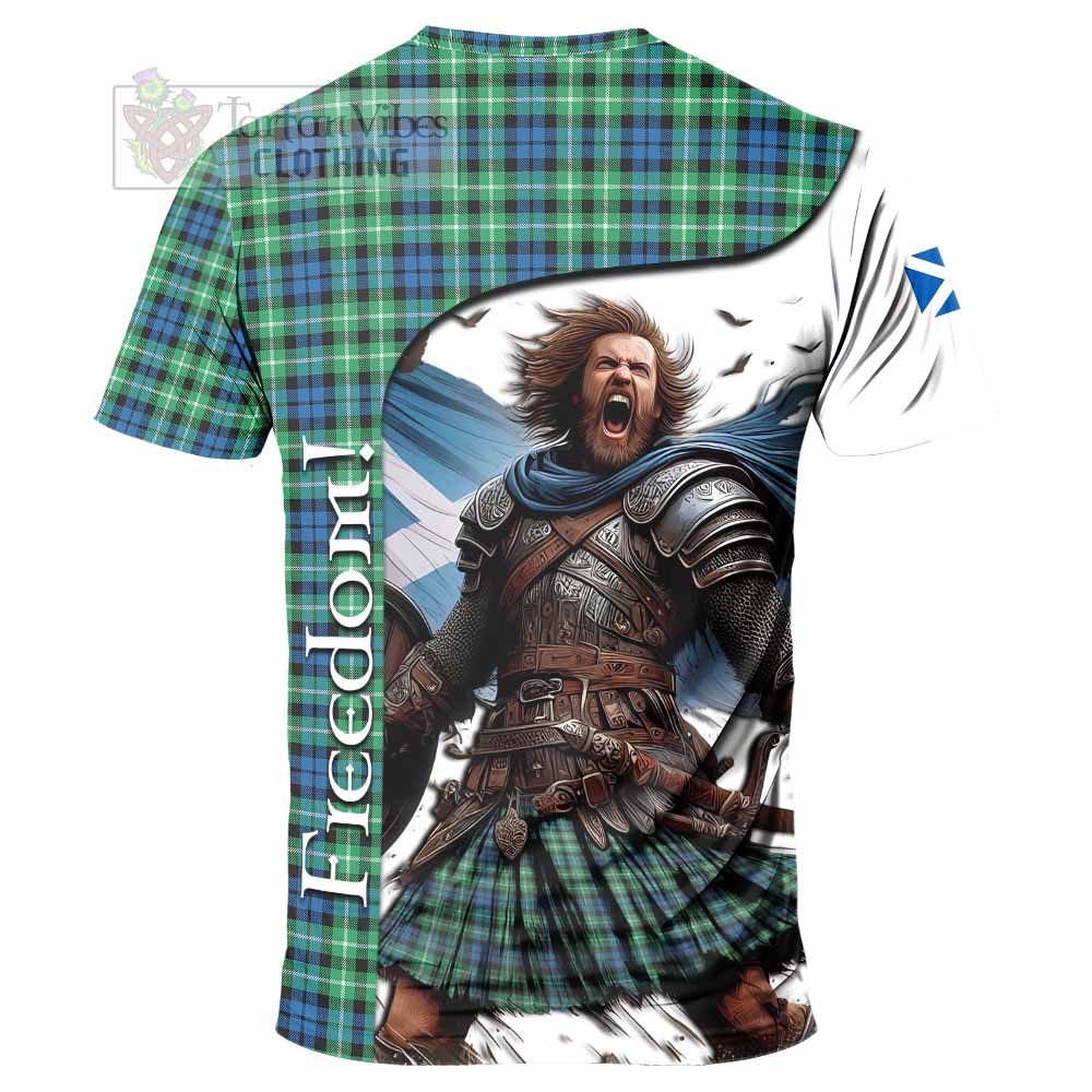 Graham Crest Tartan T-Shirt Inspired by the Freedom of Scottish Warrior