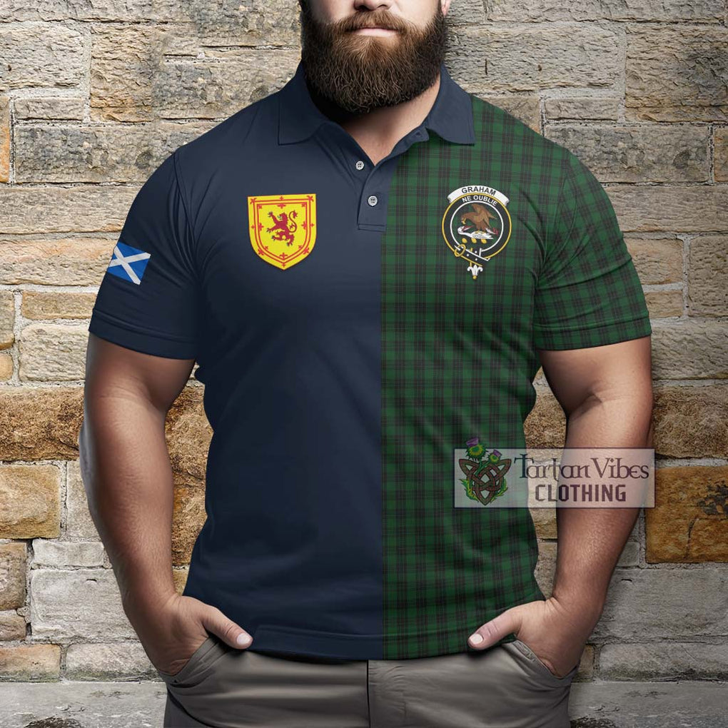 Tartan Vibes Clothing Graham Tartan Polo Shirt with Scottish Lion Royal Arm Half Style