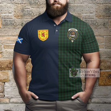 Graham Tartan Polo Shirt Alba with Scottish Lion Royal Arm Half Style