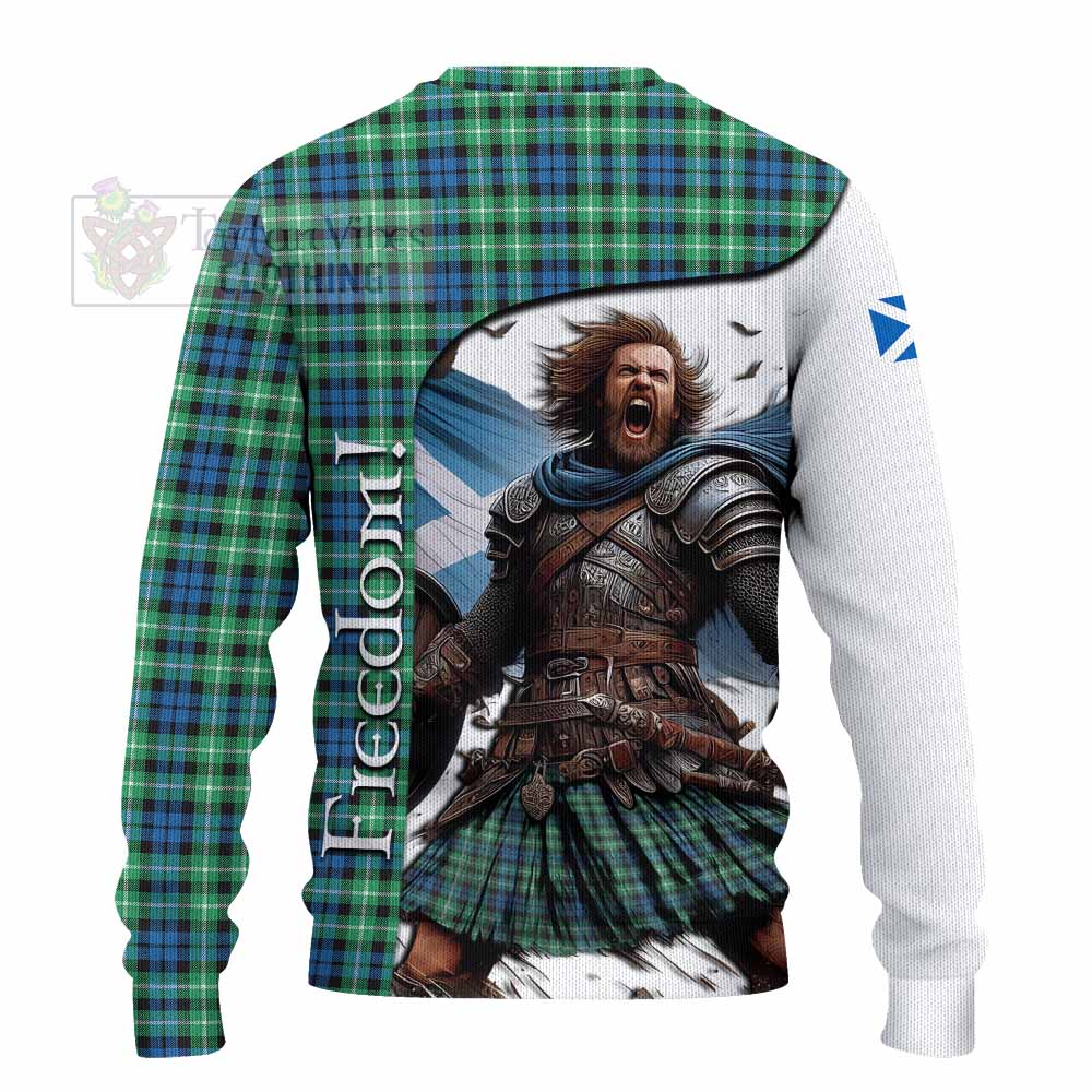 Tartan Vibes Clothing Graham Crest Tartan Knitted Sweater Inspired by the Freedom of Scottish Warrior