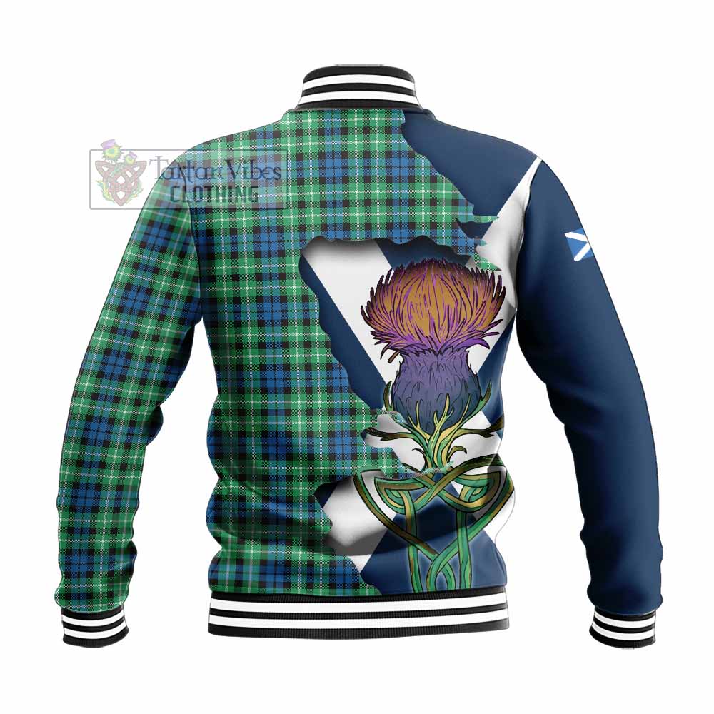 Graham Tartan Family Crest Baseball Jacket Scottish Thistle Celtic Inspired - Tartan Vibes Clothing