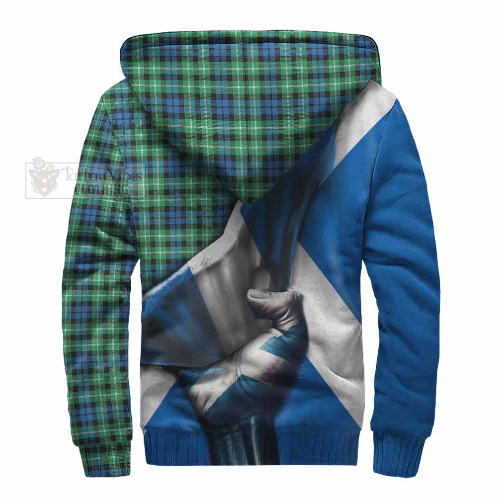 Tartan Vibes Clothing Graham Tartan Sherpa Hoodie with Family Crest Scotland Patriotic Style