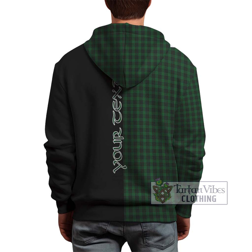 Graham Tartan Hoodie with Family Crest and Half Of Me Style - Tartanvibesclothing Shop