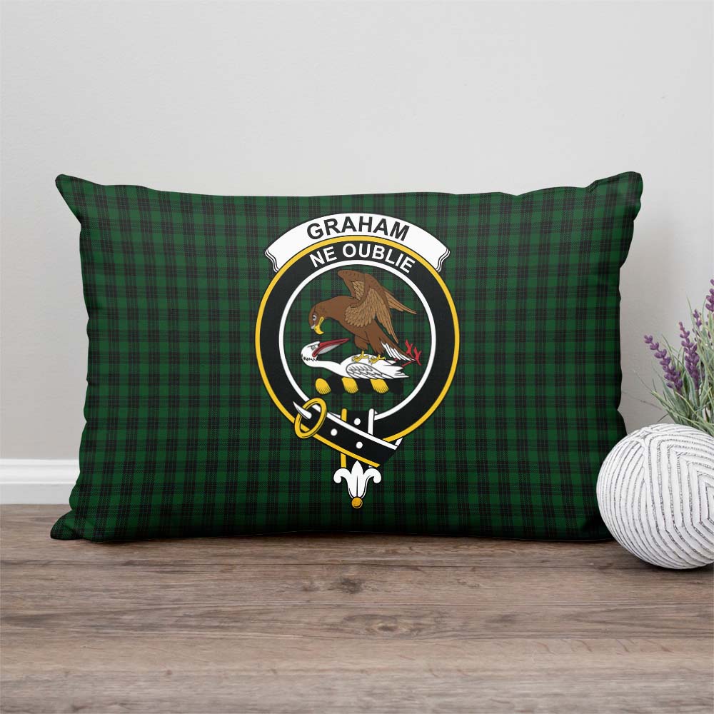 Graham Tartan Pillow Cover with Family Crest Rectangle Pillow Cover - Tartanvibesclothing