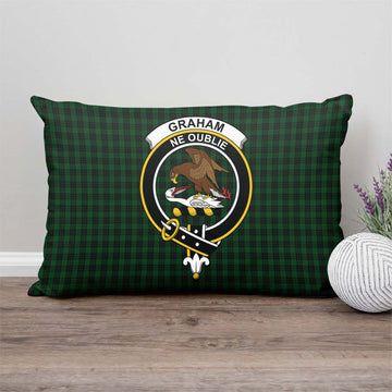 Graham Tartan Pillow Cover with Family Crest