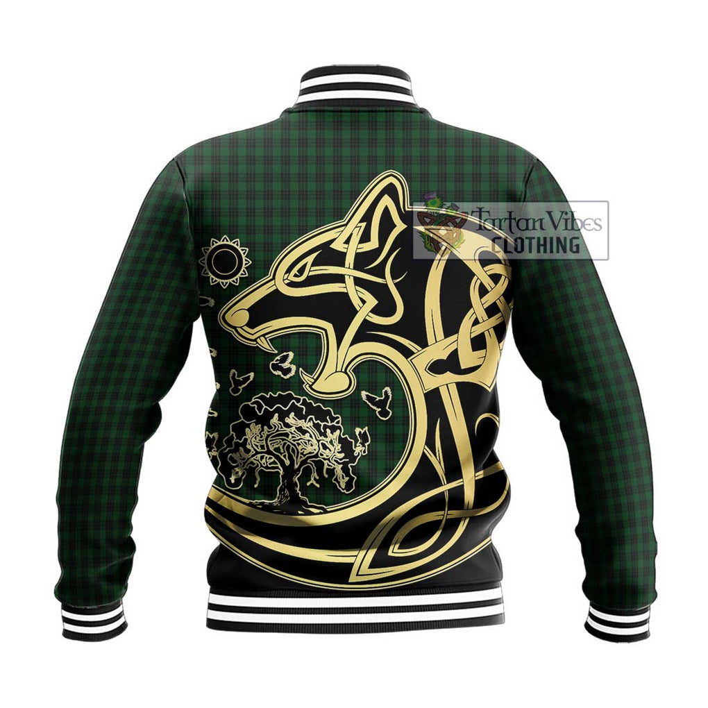 Graham Tartan Baseball Jacket with Family Crest Celtic Wolf Style - Tartan Vibes Clothing