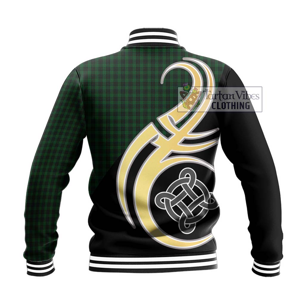 Graham Tartan Baseball Jacket with Family Crest and Celtic Symbol Style - Tartan Vibes Clothing