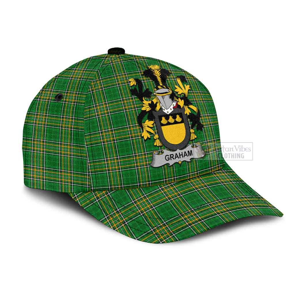 Tartan Vibes Clothing Graham Irish Clan Tartan Classic Cap with Coat of Arms