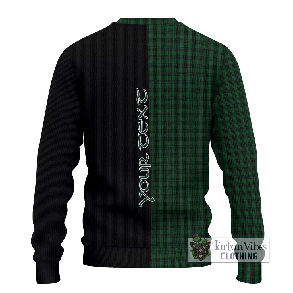 Graham Tartan Knitted Sweater with Family Crest and Half Of Me Style - Tartanvibesclothing Shop