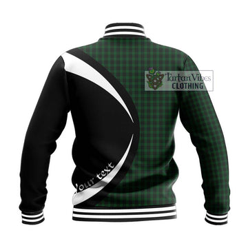 Graham Tartan Baseball Jacket with Family Crest Circle Style