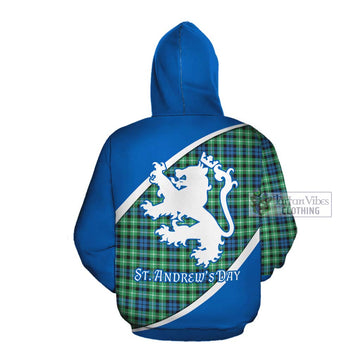 Graham Family Crest Tartan Cotton Hoodie Celebrate Saint Andrew's Day in Style