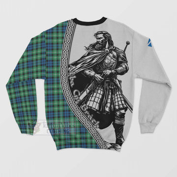 Graham Tartan Clan Crest Sweatshirt with Highlander Warrior Celtic Style