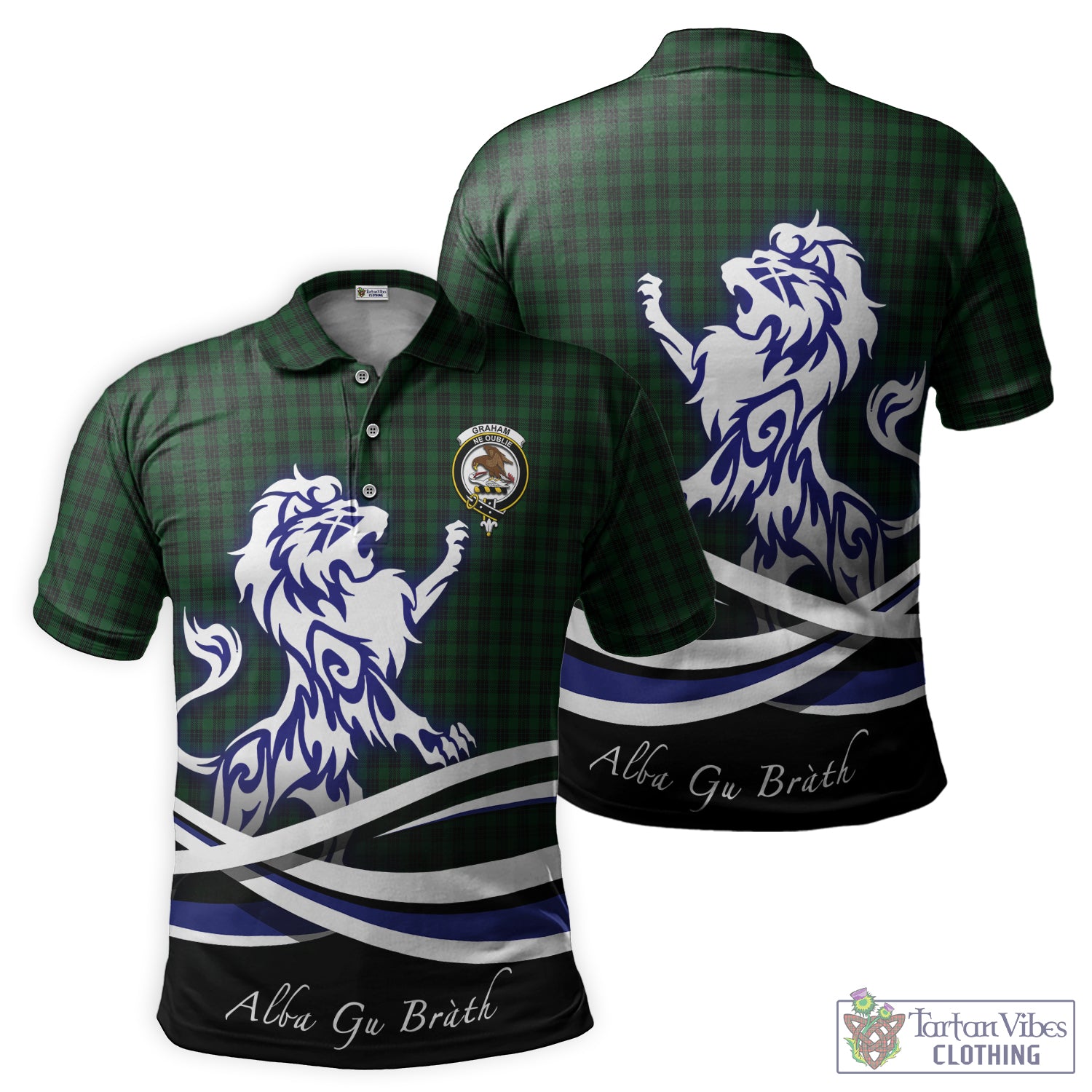 graham-tartan-polo-shirt-with-alba-gu-brath-regal-lion-emblem