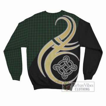 Graham Tartan Sweatshirt with Family Crest and Celtic Symbol Style