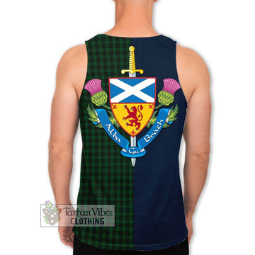 Graham Tartan Men's Tank Top Alba with Scottish Lion Royal Arm Half Style