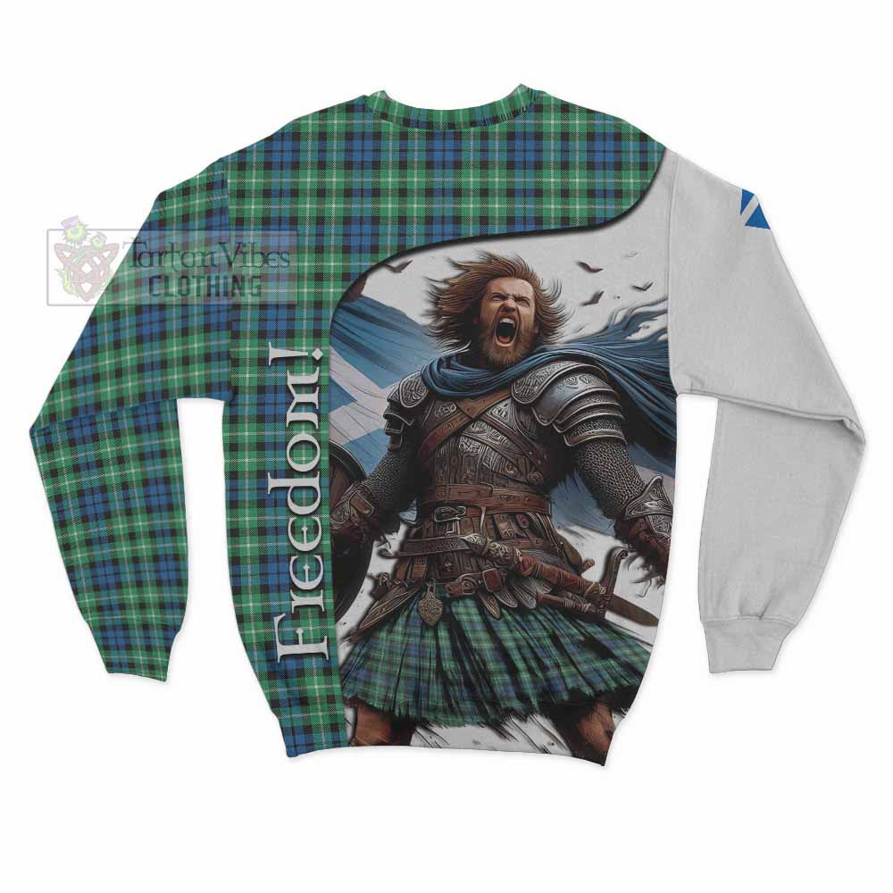 Tartan Vibes Clothing Graham Crest Tartan Sweatshirt Inspired by the Freedom of Scottish Warrior