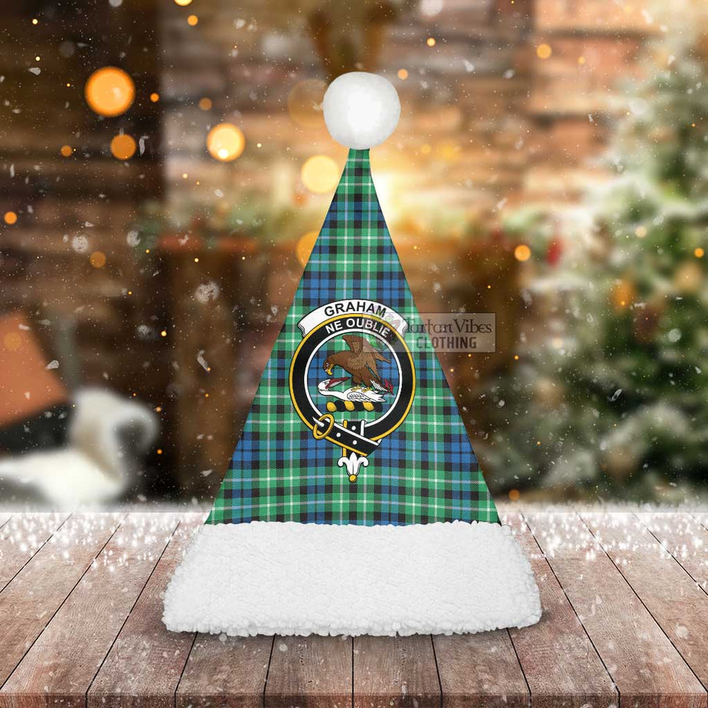 Tartan Vibes Clothing Graham Tartan Christmas Santa Hats with Family Crest