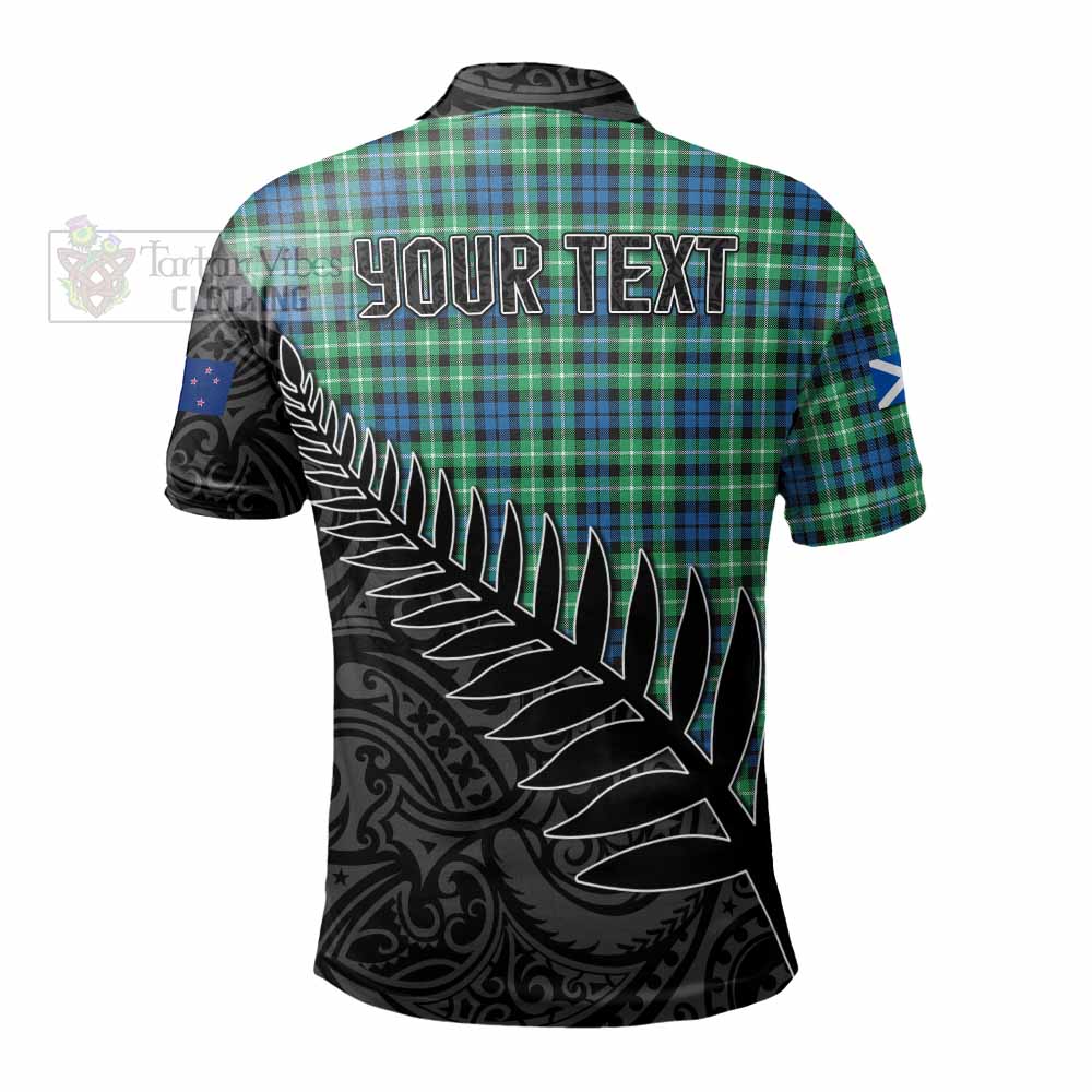 Graham Crest Tartan Polo Shirt with New Zealand Silver Fern Half Style