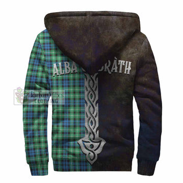 Graham Tartan Family Crest Sherpa Hoodie Alba Gu Brath Be Brave Lion Ancient Style - Tartan Vibes Clothing