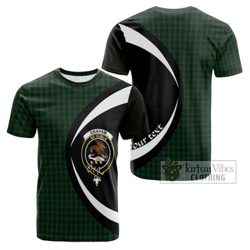 Graham Tartan Cotton T-shirt with Family Crest Circle Style