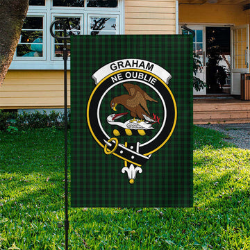 Graham Tartan Flag with Family Crest