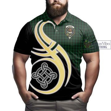 Graham Tartan Polo Shirt with Family Crest and Celtic Symbol Style