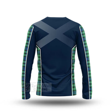 Graham Tartan Long Sleeve T-Shirt with Family Crest and Scottish Thistle Vibes Sport Style