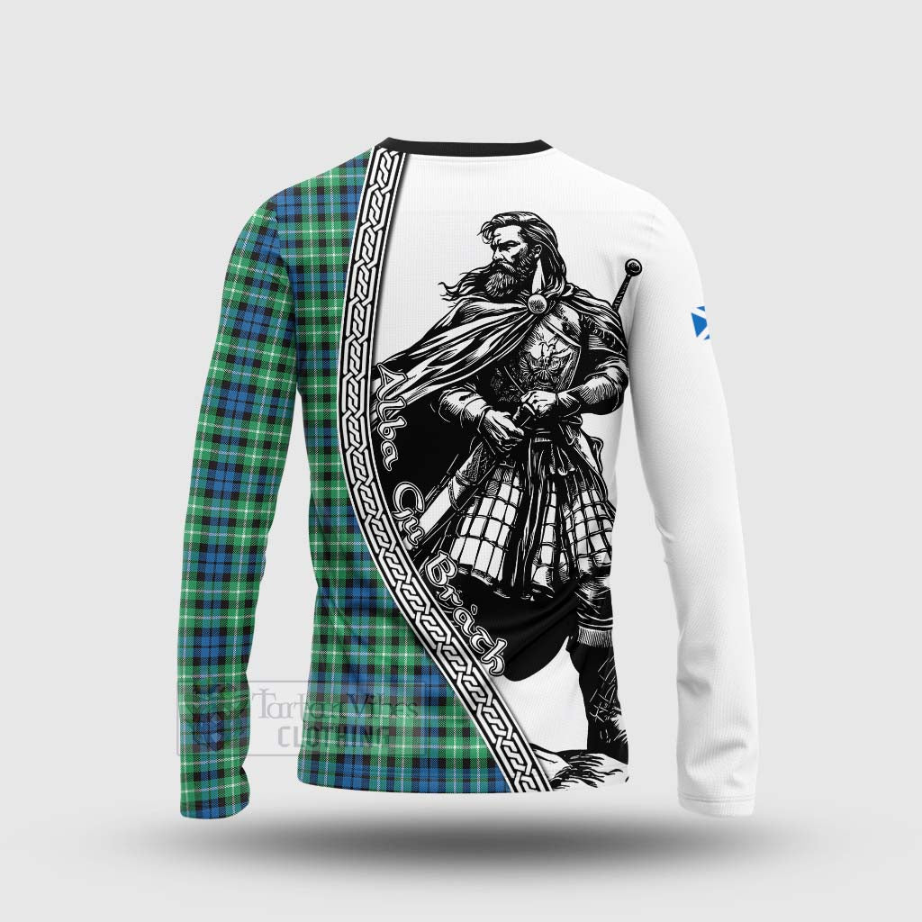 Tartan Vibes Clothing Graham Tartan Clan Crest Long Sleeve T-Shirt with Highlander Warrior Celtic Style