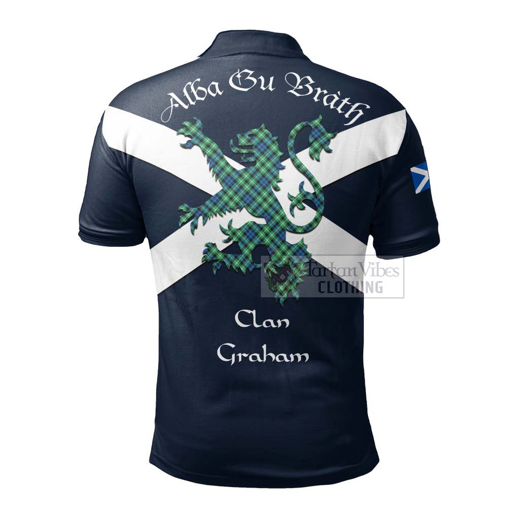 Tartan Vibes Clothing Graham Tartan Lion Rampant Polo Shirt – Proudly Display Your Heritage with Alba Gu Brath and Clan Name