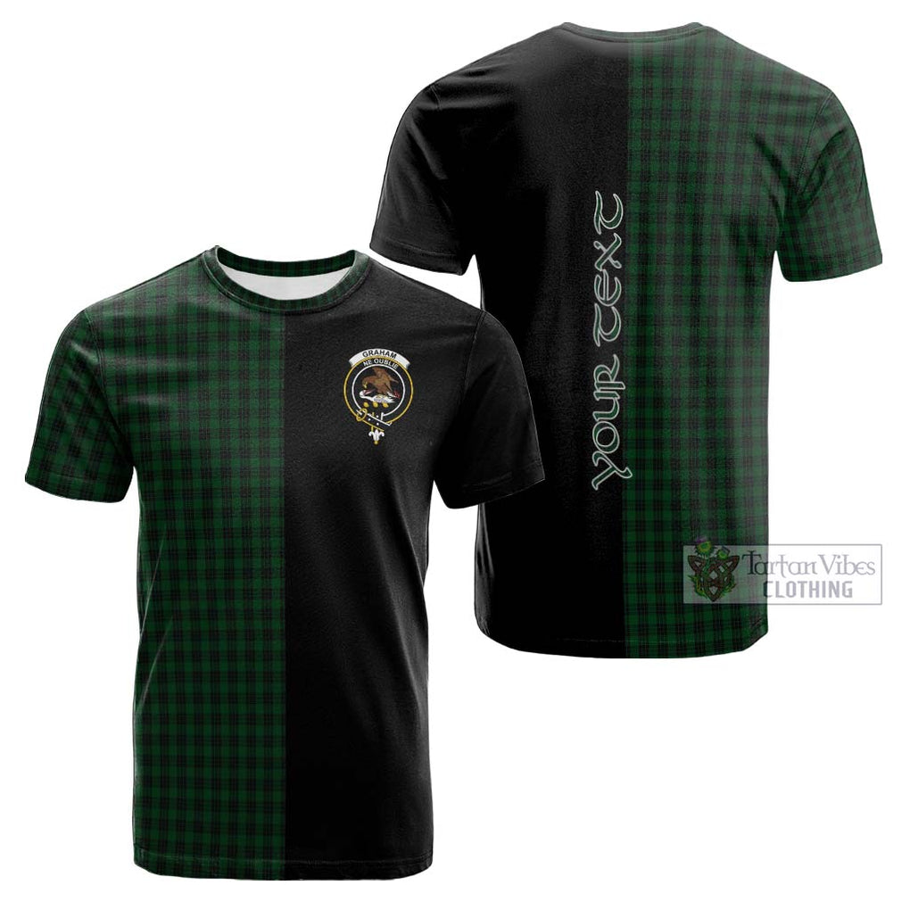 Tartan Vibes Clothing Graham Tartan Cotton T-shirt with Family Crest and Half Of Me Style