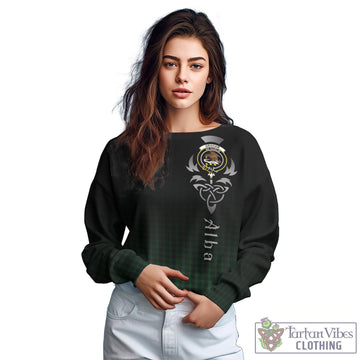 Graham Tartan Sweatshirt Featuring Alba Gu Brath Family Crest Celtic Inspired