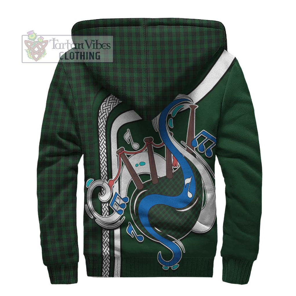 Graham Tartan Sherpa Hoodie with Epic Bagpipe Style - Tartanvibesclothing Shop