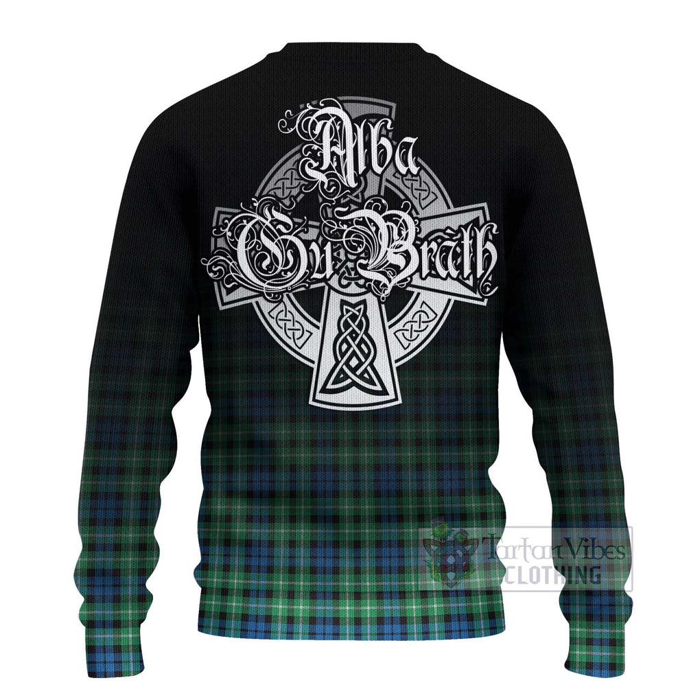 Tartan Vibes Clothing Graham Tartan Knitted Sweater Featuring Alba Gu Brath Family Crest Celtic Inspired