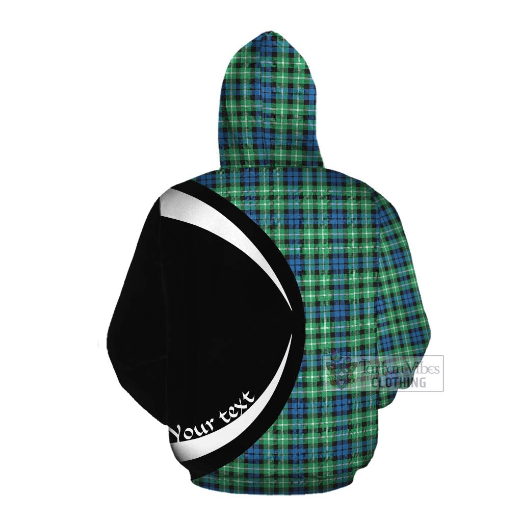 Tartan Vibes Clothing Graham Tartan Cotton Hoodie with Family Crest Circle Style