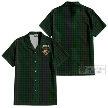 Graham Tartan Cotton Hawaiian Shirt with Family Crest