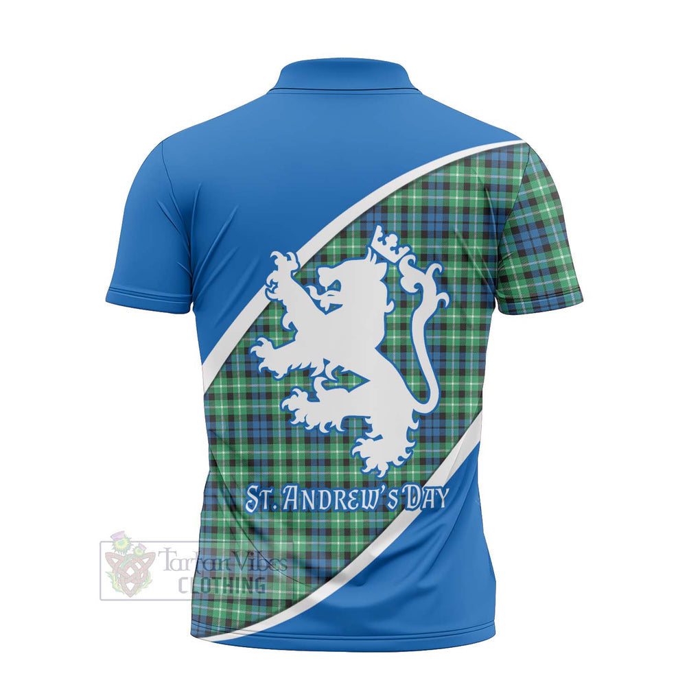 Tartan Vibes Clothing Graham Family Crest Tartan Zipper Polo Shirt Celebrate Saint Andrew's Day in Style