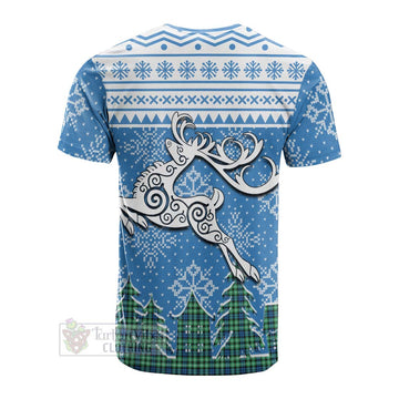 Graham Clan Christmas Cotton T-shirt Celtic Reindeer Style